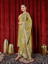 Printed Muslin Kurta With Pants & Dupatta